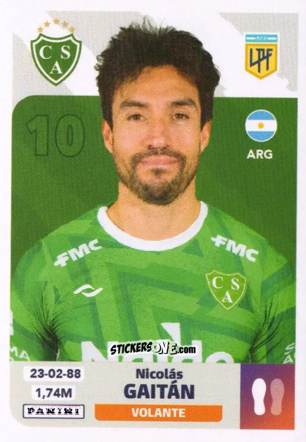Sticker Nico Gaitán - Fútbol Argentino 2024 n. SAR13 - Panini