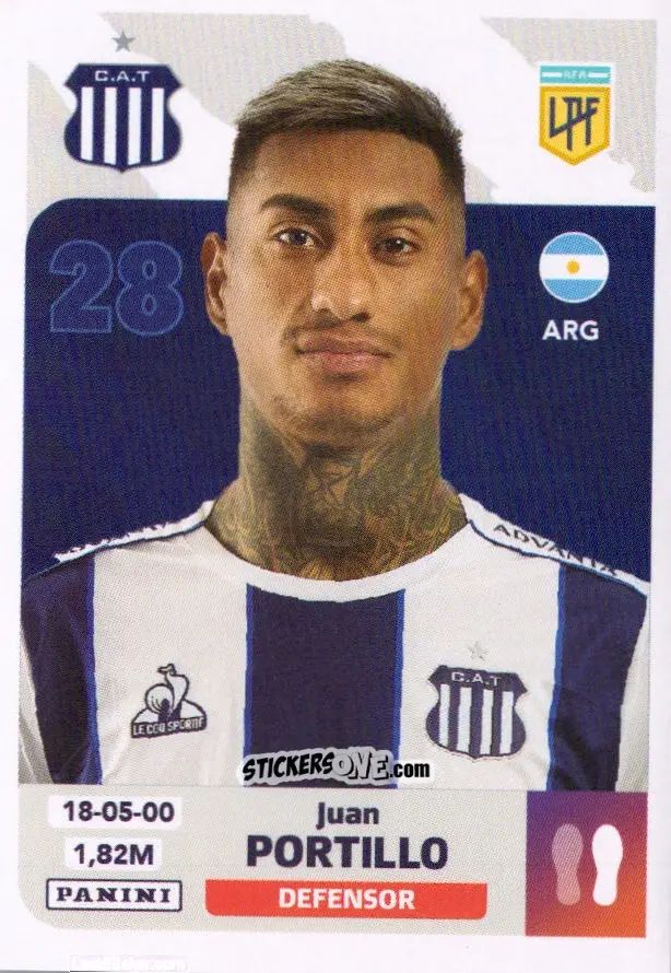 Figurina Juan Carlos Portillo - Fútbol Argentino 2024 n. TAL5 - Panini