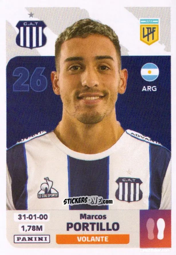 Figurina Marcos Portillo - Fútbol Argentino 2024 n. TAL9 - Panini