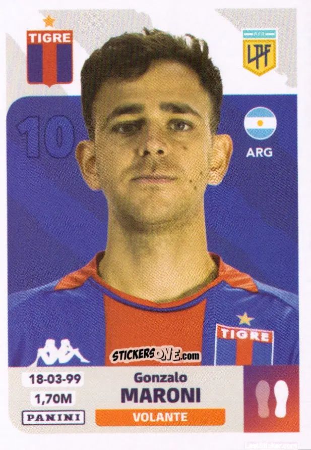 Figurina Gonzalo Maroni - Fútbol Argentino 2024 n. TIG11 - Panini