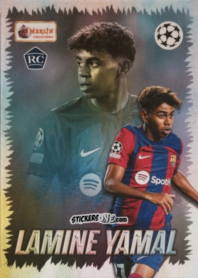 Figurina Lamine Yamal - Heritage UEFA Club Competitions 2023-2024
 n. 134 - Topps Merlin