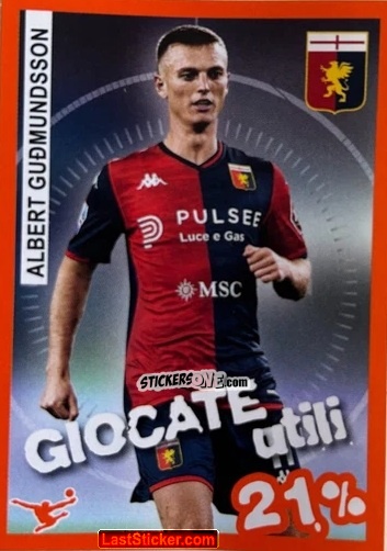 Sticker Albert Gudmundsson - Calciatori 2023-2024 Celebration
 n. 37 - Panini