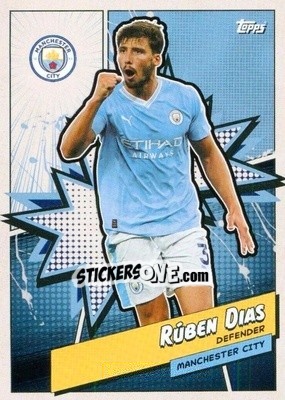 Figurina Rúben Dias - Manchester City 2023-2024
 n. MANH-3 - Topps