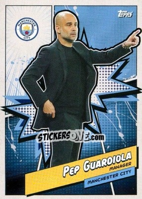 Sticker Pep Guardiola - Manchester City 2023-2024
 n. MANH-12 - Topps