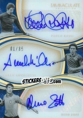 Cromo Paolo Rossi / Carlo Ancelotti / Dino Zoff - Immaculate Soccer 2020
 n. T-RAZ - Panini