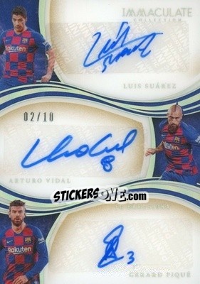 Sticker Luis Suarez / Arturo Vidal / Gerard Pique - Immaculate Soccer 2020
 n. T-SVP - Panini