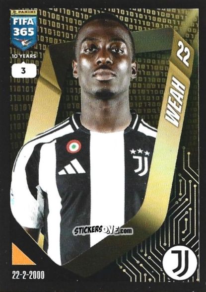 Cromo Timothy Weah - FIFA 365 2025
 n. 252 - Panini