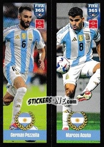 Sticker Germán Pezzella / Marcos Acuña - FIFA 365 2025
 n. 416 - Panini