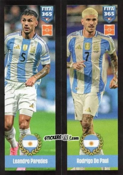 Figurina Leandro Paredes / Rodrigo De Paul - FIFA 365 2025
 n. 419 - Panini