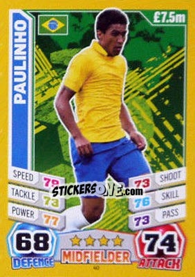 Cromo Paulinho - Match Attax World Stars 2014 n. 40 - Topps