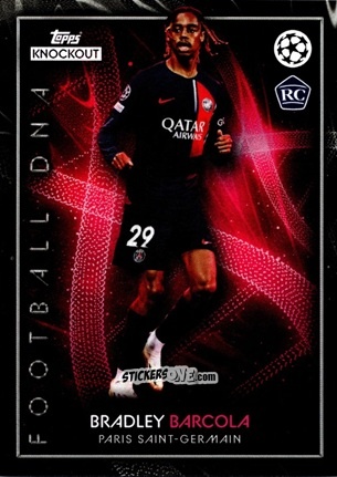 Sticker Bradley Barcola - UEFA Champions League Knockout 2023-2024
 n. 46 - Topps