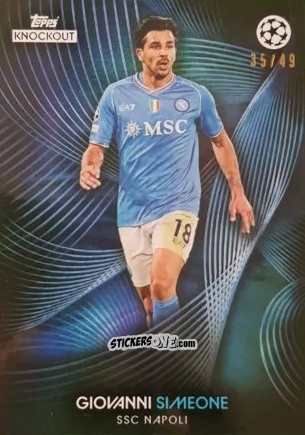 Sticker Giovanni Simeone - UEFA Champions League Knockout 2023-2024
 n. 77 - Topps