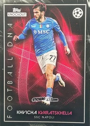 Sticker Khvicha Kvaratskhelia - UEFA Champions League Knockout 2023-2024
 n. 78r - Topps
