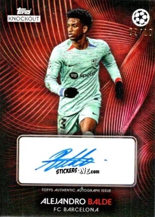 Sticker Alejandro Balde - UEFA Champions League Knockout 2023-2024
 n. A8r - Topps