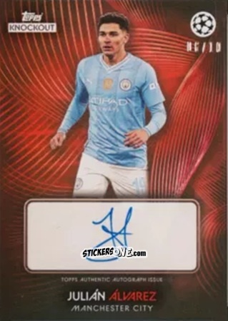 Cromo Julián Álvarez - UEFA Champions League Knockout 2023-2024
 n. A18r - Topps