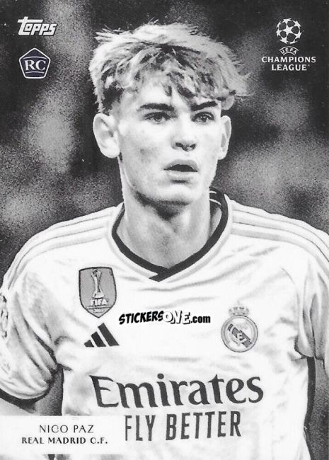 Cromo Nico Paz - Simplicidad UEFA Club Competitions 2023-2024 n. PO7 - Topps