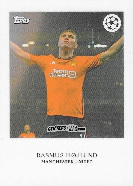 Figurina Rasmus Højlund - Simplicidad UEFA Club Competitions 2023-2024 n. PL8 - Topps