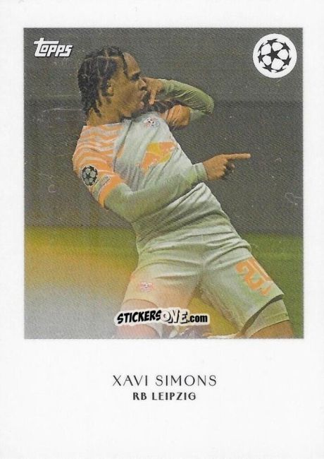 Figurina Xavi Simons - Simplicidad UEFA Club Competitions 2023-2024 n. PL9 - Topps