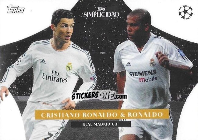 Figurina Ronaldo & Cristiano Ronaldo - Simplicidad UEFA Club Competitions 2023-2024 n. DC3 - Topps