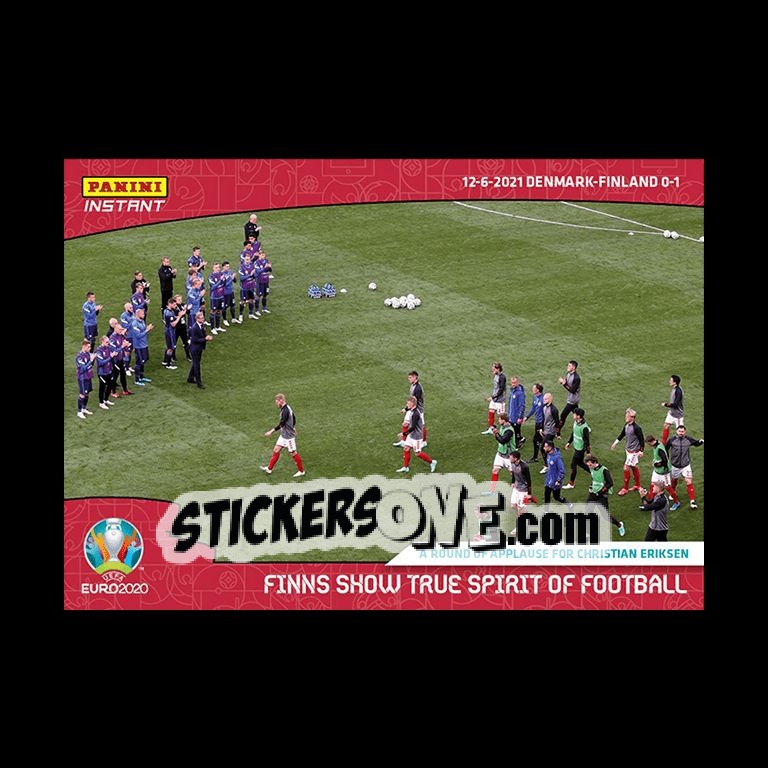 Sticker Squadra Finlandia e Danimarca - INSTANT UEFA EURO 2020 Adrenalyn XL
 n. 3 - Panini