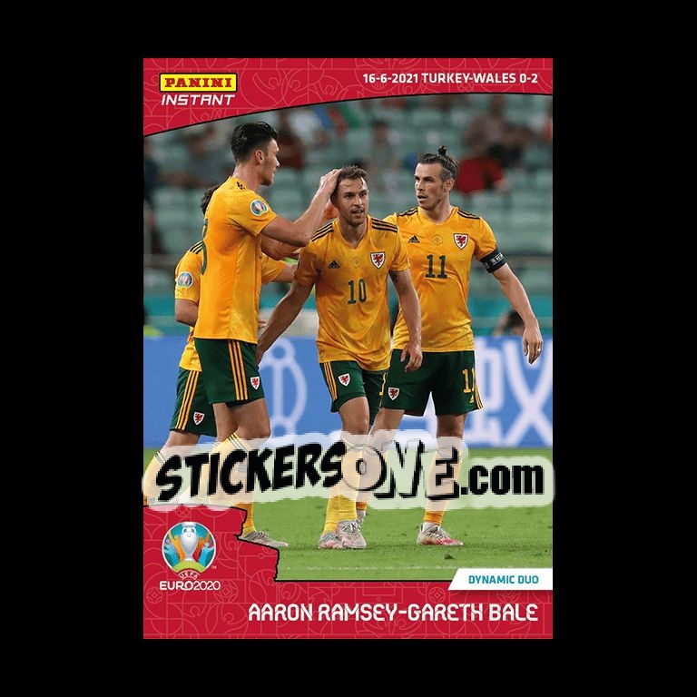 Cromo Aaron Ramsey / Gareth Bale - INSTANT UEFA EURO 2020 Adrenalyn XL
 n. 15 - Panini