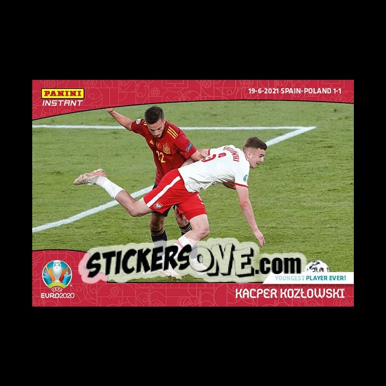Sticker Kacper Kozłowski - INSTANT UEFA EURO 2020 Adrenalyn XL
 n. 25 - Panini