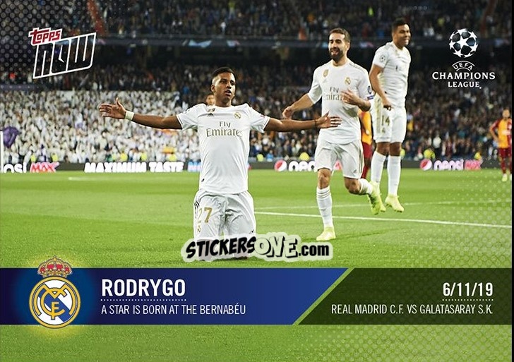 Figurina Rodrygo Silva de Goes - Now Uefa Champions League 2019-2020 n. 25 - Topps