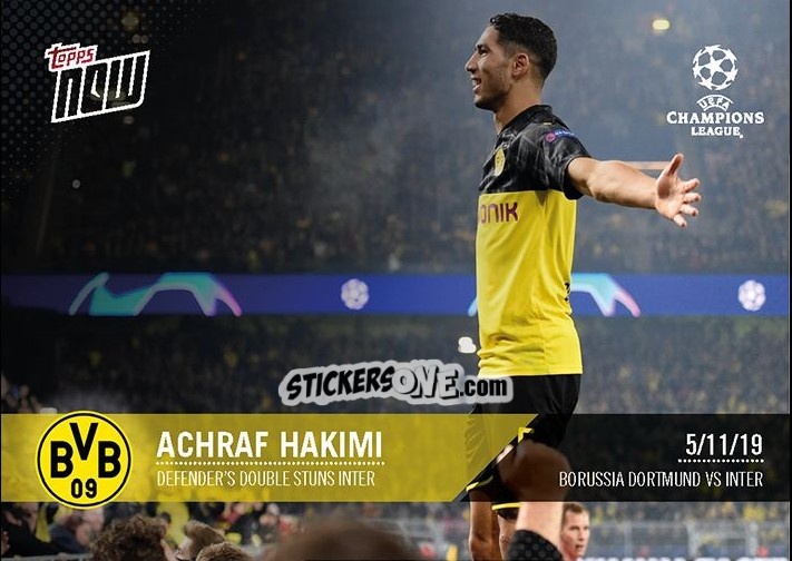 Figurina Achraf Hakimi - Now Uefa Champions League 2019-2020 n. 24 - Topps