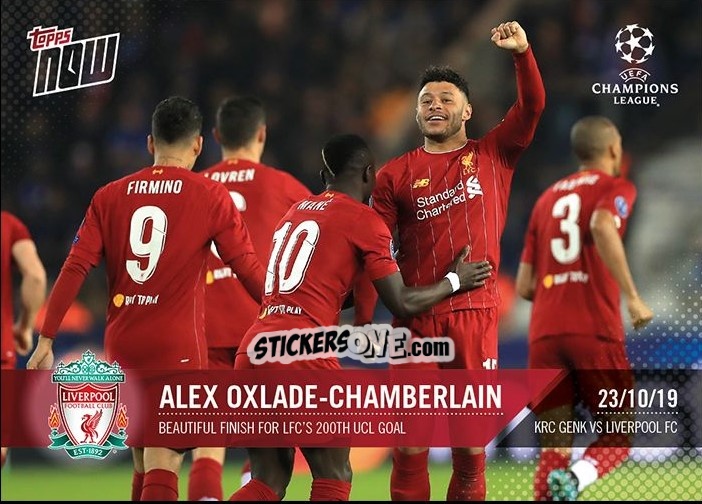 Sticker Alex Oxlade-Chamberlain - Now Uefa Champions League 2019-2020 n. 21 - Topps