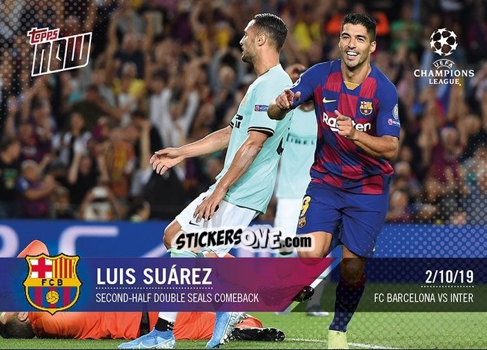 Sticker Luis Suarez - Now Uefa Champions League 2019-2020 n. 16 - Topps