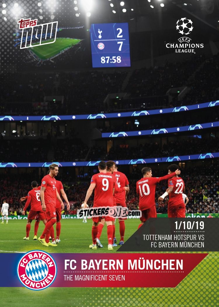 Cromo Team (Bayern) - Now Uefa Champions League 2019-2020 n. 14 - Topps