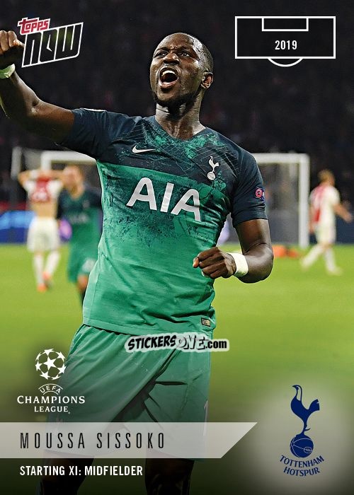 Sticker Moussa Sissoko - Now Uefa Champions League 2019-2020 n. XI-17 - Topps