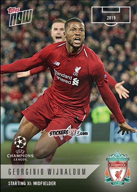 Figurina Georginio Wijnaldum - Now Uefa Champions League 2019-2020 n. XI-16 - Topps