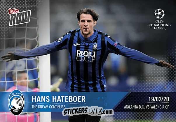 Figurina Hans Hateboer - Now Uefa Champions League 2019-2020 n. 37 - Topps