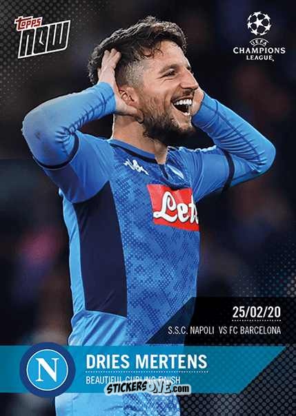 Cromo Dries Mertens - Now Uefa Champions League 2019-2020 n. 39 - Topps