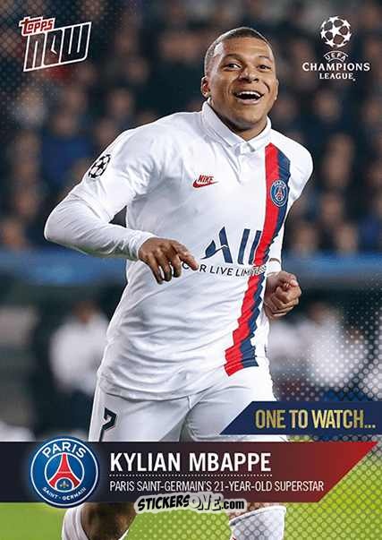 Sticker Kylian Mbappe - Now Uefa Champions League 2019-2020 n. 47 - Topps