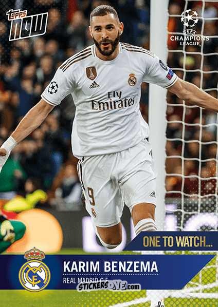 Figurina Karim Benzema - Now Uefa Champions League 2019-2020 n. 58 - Topps