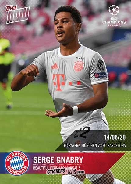 Figurina Serge Gnabry - Now Uefa Champions League 2019-2020 n. 72 - Topps
