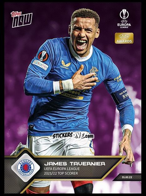 Cromo James Tavernier - Now Uefa Champions League 2022-2023 - Second Part n. 169p - Topps