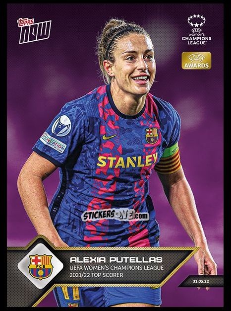 Sticker Alexia Putellas - Now Uefa Champions League 2022-2023 - Second Part n. 168p - Topps