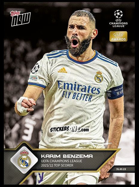 Figurina Karim Benzema - Now Uefa Champions League 2022-2023 - Second Part n. 167a - Topps
