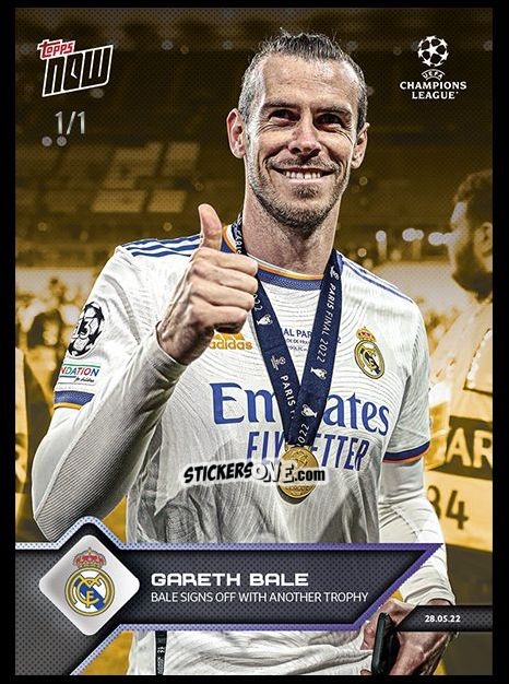 Cromo Gareth Bale - Now Uefa Champions League 2022-2023 - Second Part n. 165g - Topps