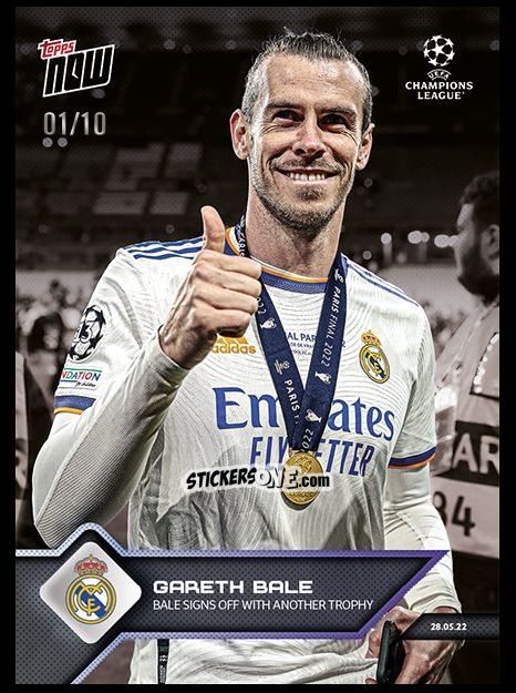 Cromo Gareth Bale - Now Uefa Champions League 2022-2023 - Second Part n. 165a - Topps