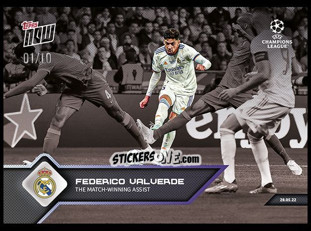 Sticker Federico Valverde - Now Uefa Champions League 2022-2023 - Second Part n. 164a - Topps