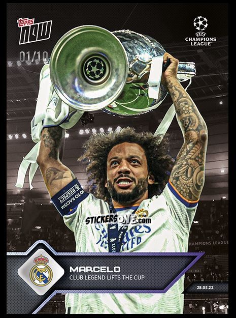 Figurina Marcelo - Now Uefa Champions League 2022-2023 - Second Part n. 163a - Topps