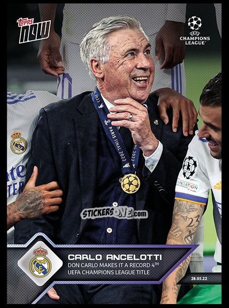 Cromo Carlo Ancelotti - Now Uefa Champions League 2022-2023 - Second Part n. 158 - Topps