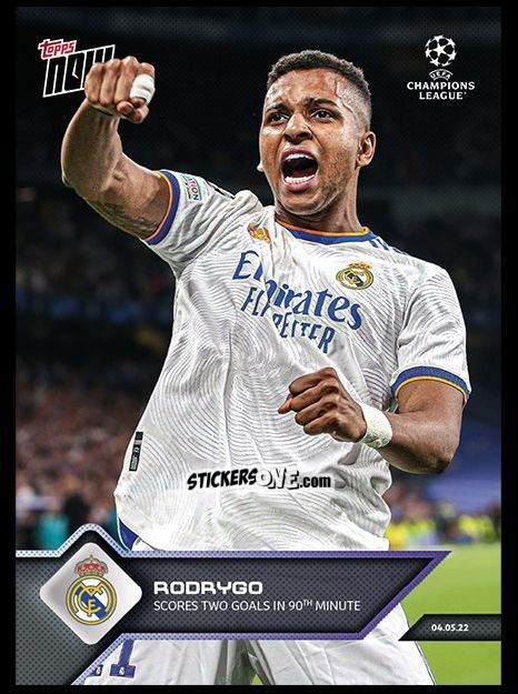 Figurina Rodrygo - Now Uefa Champions League 2022-2023 - Second Part n. 154 - Topps