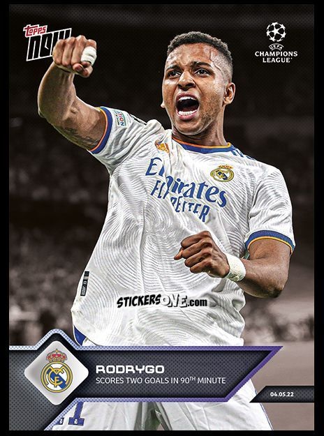 Figurina Rodrygo - Now Uefa Champions League 2022-2023 - Second Part n. 154a - Topps