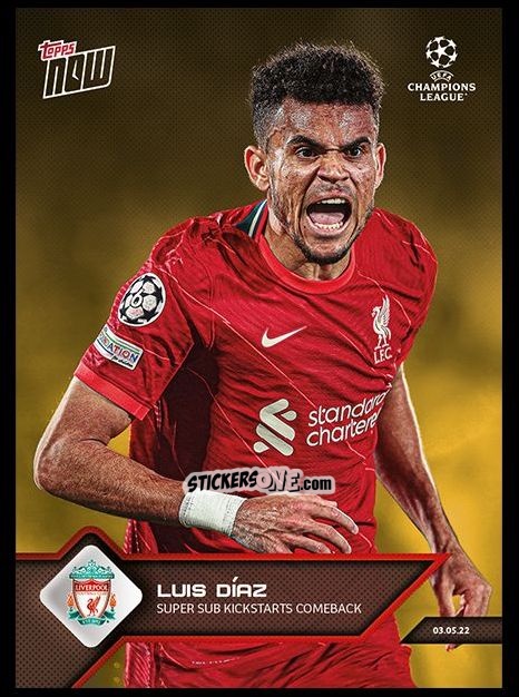 Cromo Luis Diaz - Now Uefa Champions League 2022-2023 - Second Part n. 151g - Topps