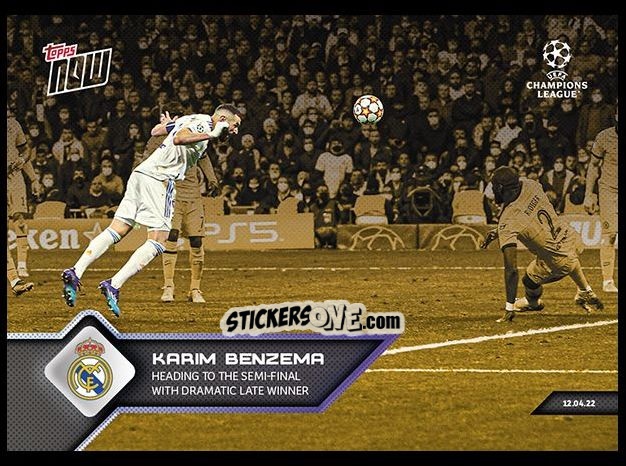 Figurina Karim Benzema - Now Uefa Champions League 2022-2023 - Second Part n. 137g - Topps